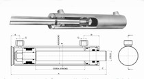 Hydraulic Cylinder double acting without ends 40-20-150 G1/4 - 17288